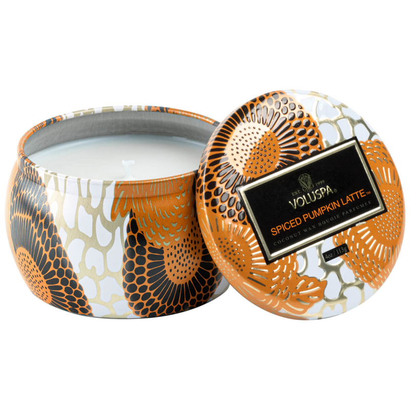 Voluspa Mini Tin Candle Spiced Pumpkin Latte 25h