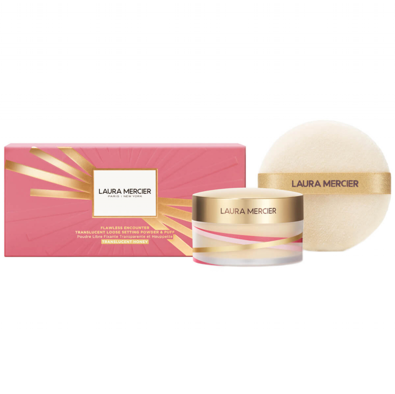 Laura Mercier Flawless Encounter Translucent Loose Setting Powder & Puff - Translucent Honey