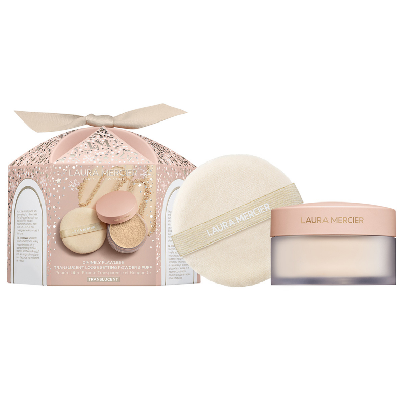 Laura Mercier Holiday Set Divinely Flawless Transluc Loose Sett Pow And Puff Transluc (29 g)