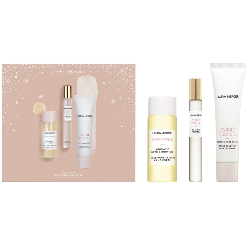 Laura Mercier Holiday Set Cozy Retreat Ambre Vanille Collection (30 + 30 + 10 ml)