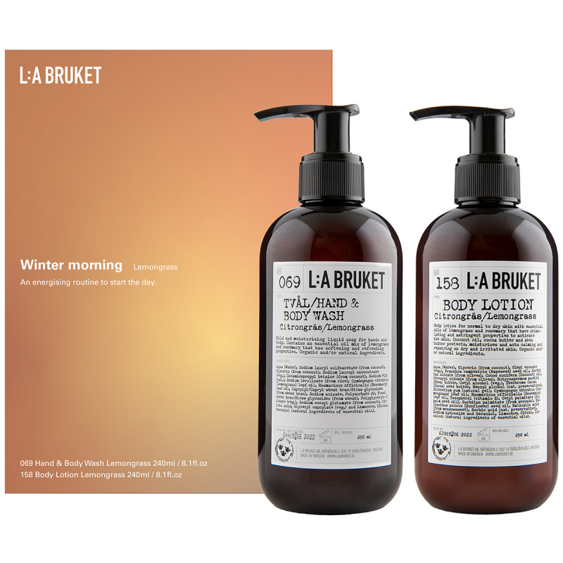 L:a Bruket 2024 Winter Morning Lemongrass (2 x 240 ml)