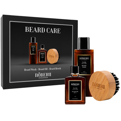 Noberu Beard: Beard Oil, Beard Wash & Beard Brush (30 + 30 ml)