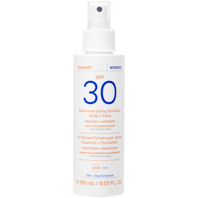 KORRES Yoghurt Sunscreen Spray Emulsion SPF 30 Body + Face (150 ml)