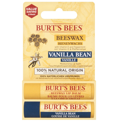 Burts Bees Lip Balm Duo Beeswax & Vanilla Bean