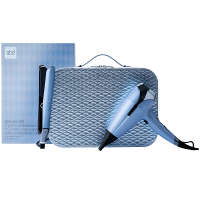 ghd Chronos & Helios Limited Edition Deluxe - Hair Straightener & Hair Dryer in Icy Blue