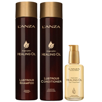 Lanza Keratin Healing Oil Shampoo, Conditioner and Treatment